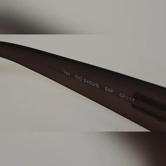 NEW Gucci Sunglasses Rectangle Translucent Vintage 90s GG 2450/S 52-17-140 - Picture 6 of 16